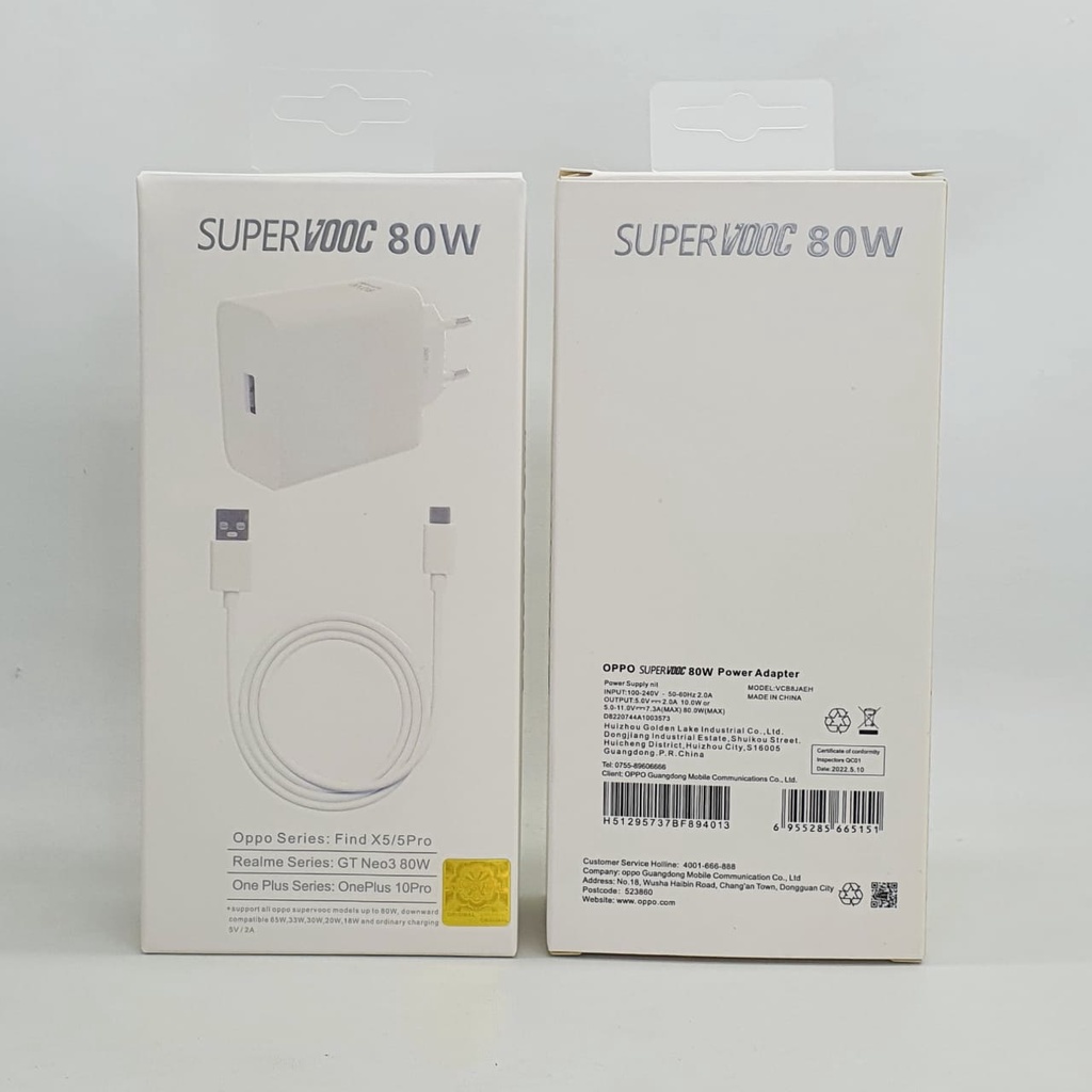 Charger OPPO Find X5 / 5 Pro SuperVOOC USB toType C 80W Fast Charging Original 100%