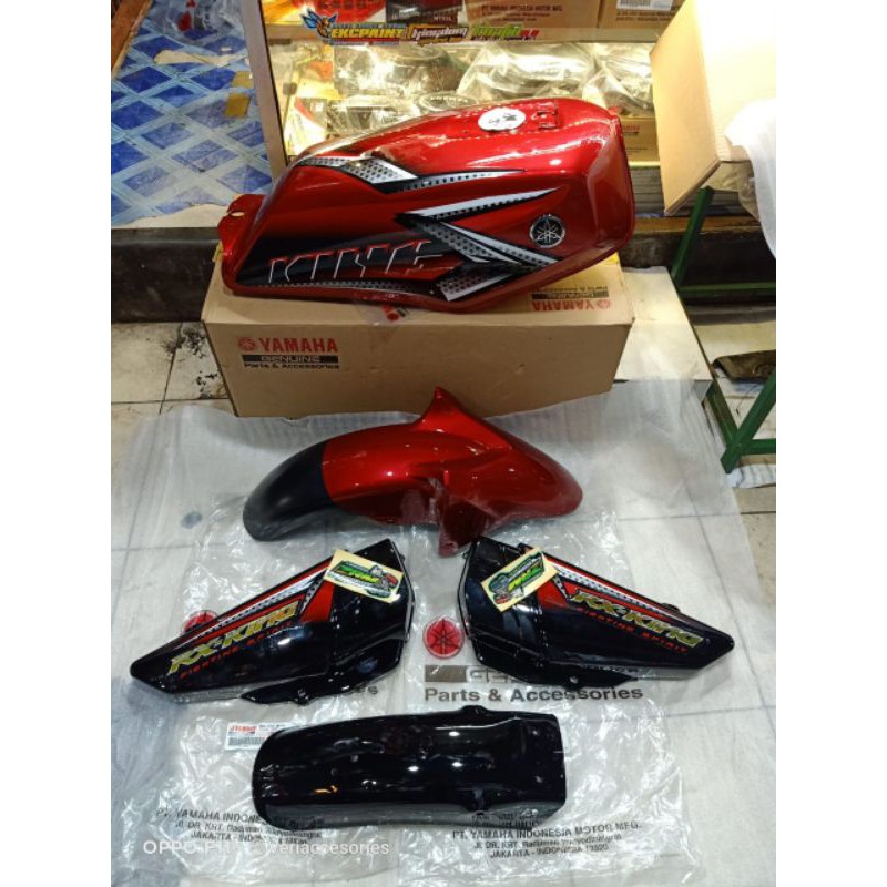 PQKET SET BODY RX KING NEW 2008 MERAH MARON SPAKBOR DEPAN SHOCK BYSON ORIGINAL