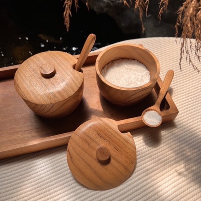 Wadah Bumbu Kayu Jati | Peralatan Dapur