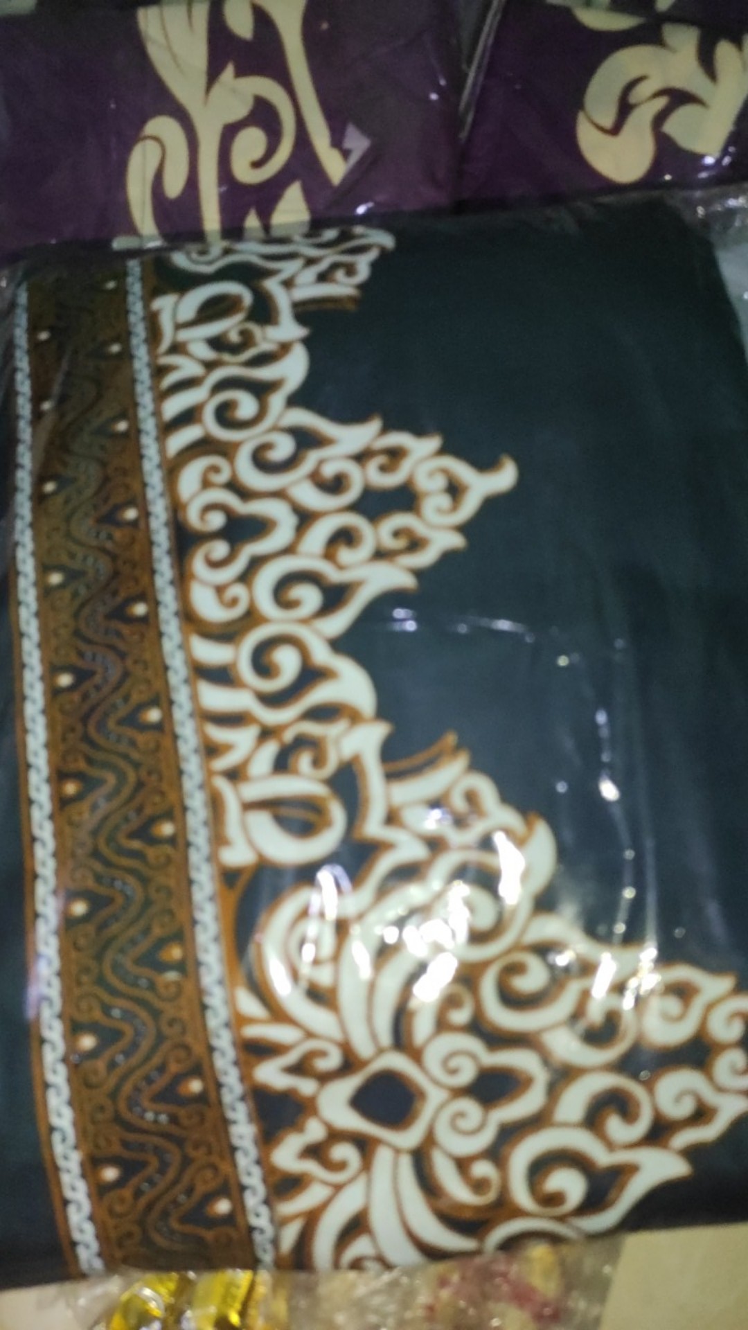 Batik Solo Modern Set Sarung Dan Koko Tumpal Biru(navy) Bahan Katun Prima Super