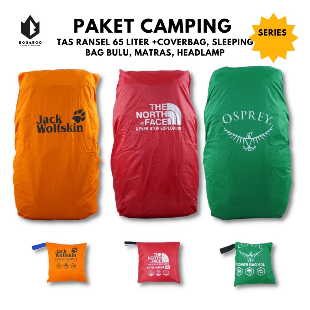 Paket Hemat - Paket Carrier 65L Lengkap Paket Alat Gunung - Paket Hiking