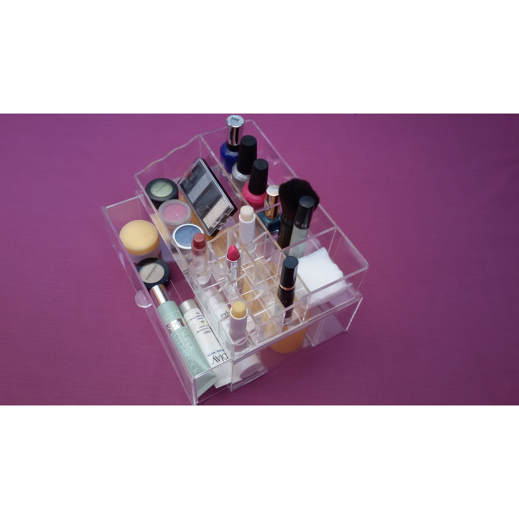 Acrylic Lipstic Organizer Akrilik Kosmetik Organizer 12+ Drawer -BH