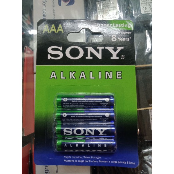 TERBARU Battre Sony Alkaline AAA LR6 AM3 1.5V isi 4 pcs, harga terjangkau.