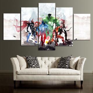 Lukisan Cat  Air  Desain Avengers Hd Model Tanpa Bingkai 