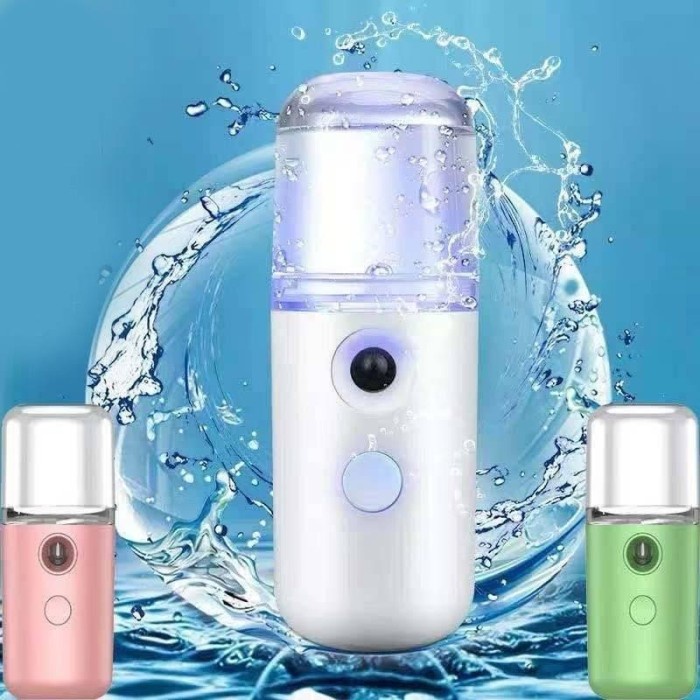 [READY] Nano Spray Portable Mini Face Mist Steamer Pelembab Wajah - Hitam