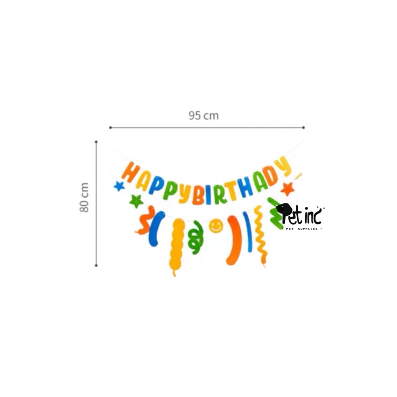 Happy birthday hanging banner