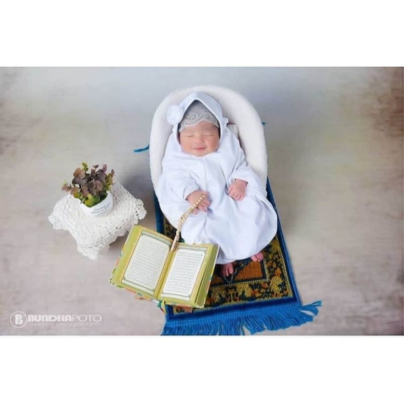 MUKENA ANAK BALQIS/MUKENA BAYI NEWBORN/KOSTUM NEWBORN FOTO