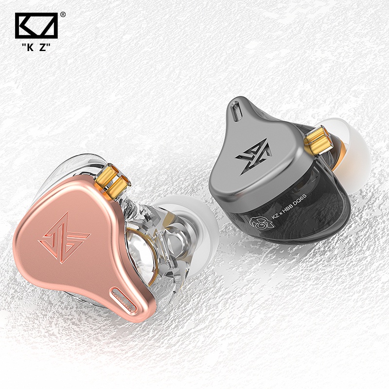 Kz X HBB DQ6S Earphone In Ear HIFI Bass Dengan Fitur Noise Canceling