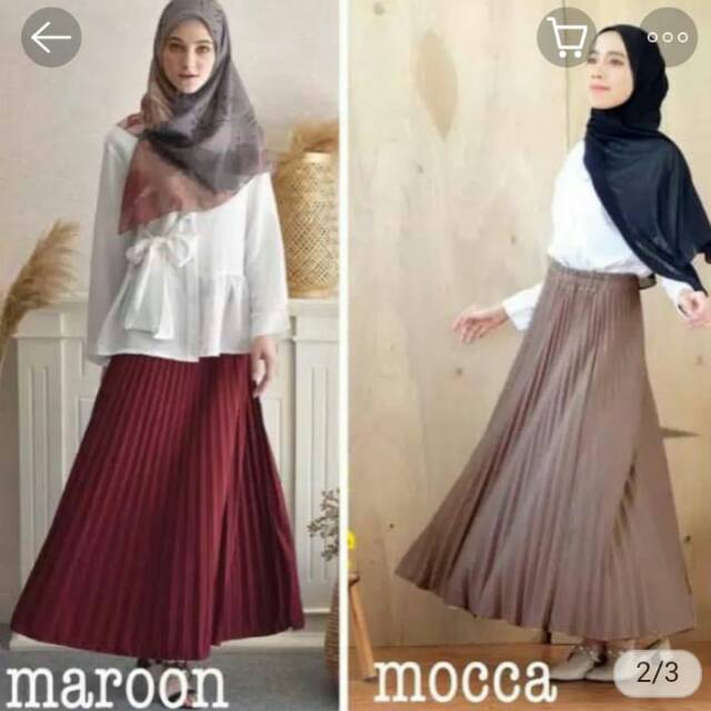 ROK PLISKET PREMIUM - ROK PLISKET PANJANG - ROK WANITA