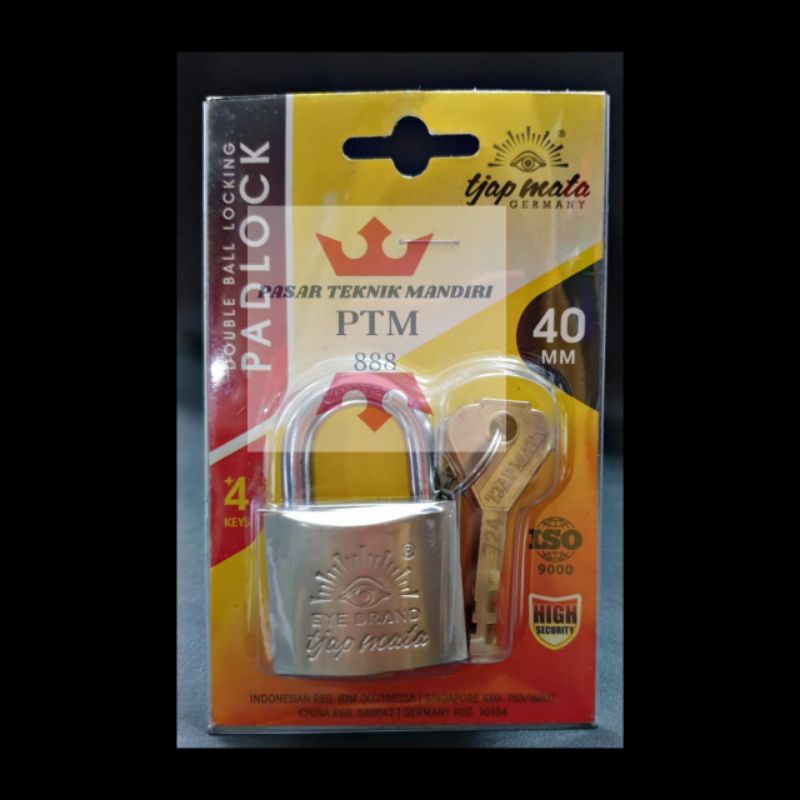 Gembok ukuran 40mm merk tjap mata
