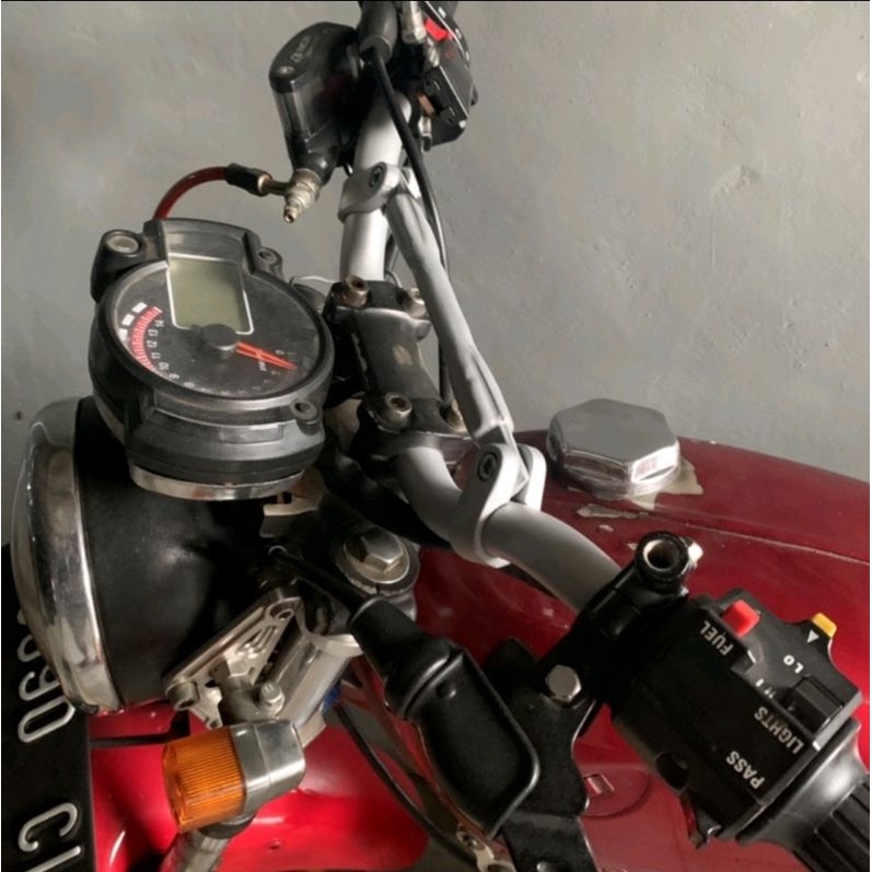 B&C - Stang Setang Stank Stir DAY Copy DAYTONA Type Low Set Stabilizer Universal pnp Honda CB150R New Led CB GL Tiger Megapro RX King Vixion Verza Tebal Murah-3