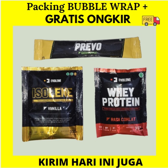 PREVO / ISOLENE / WHEY PROTEIN / EVOBAR1 SACHET EVOLENE / EVOWHEY EVO MOKA COKLAT MOCCA SACHET ECER ECERAN EVOLEN EVOLINE PREVOLENE PREWORKOUT PRE WORKOUT SUSU GYM FITNESS DIET CREATINE CREVOLENE PRO NUTRITION ULTIMATE GREEN APPLE EVO BAR