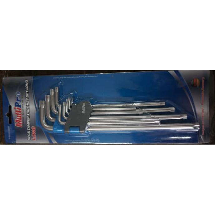 Kunci L Bintang / Torx Merk Multipro Set 9 Pcs Long