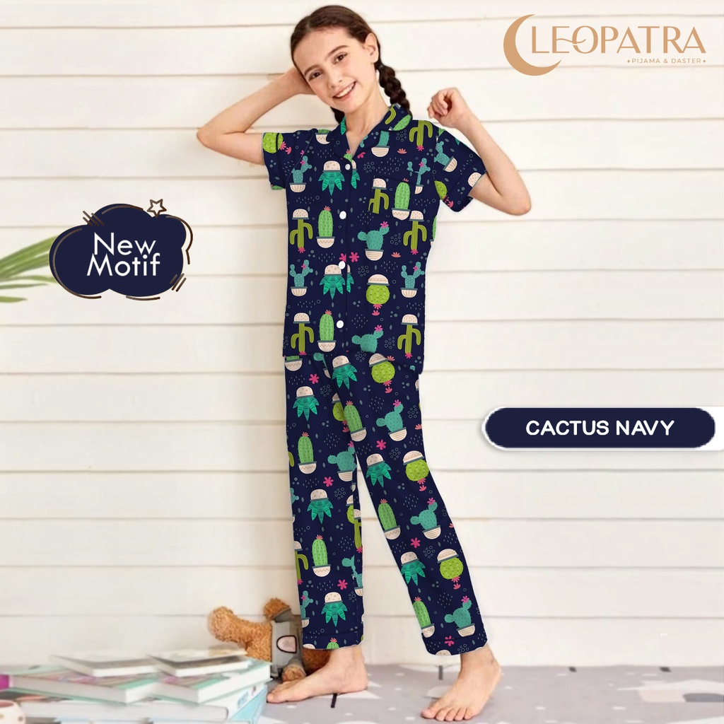 Cleopatra Piyama Anak Perempuan Motif Karakter usia 8-10 (size 10) Setelan Baju Tidur Murah