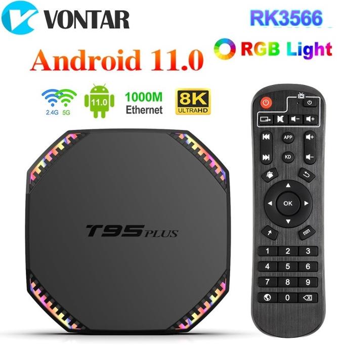 TJBOX T95 PLUS ANDROID TV BOX RK3566 OS 11.0 DUAL WIFI BT4.0 FGBFD6946