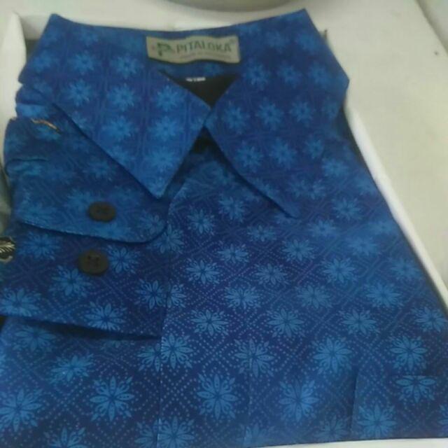 Kemeja Batik - Semi Sutera - Kemeja Textile Furing Hq - No Sanwos