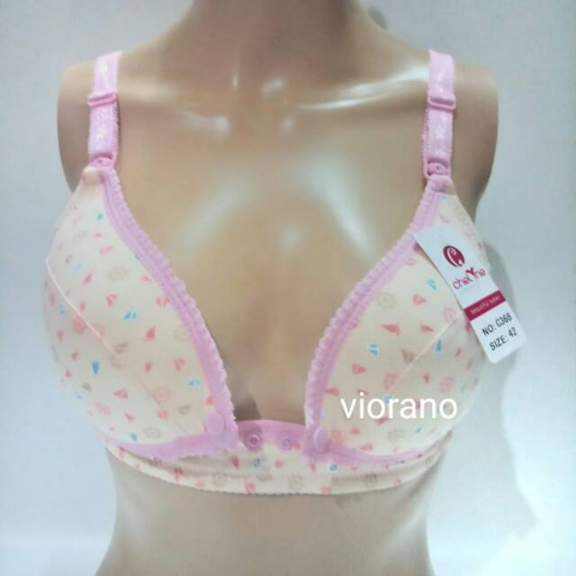 Bh Menyusui Wanita Motif Import C368 Tanpa Kawat Kancing Depan Size 36 38 40 42 / Bra Menyusui