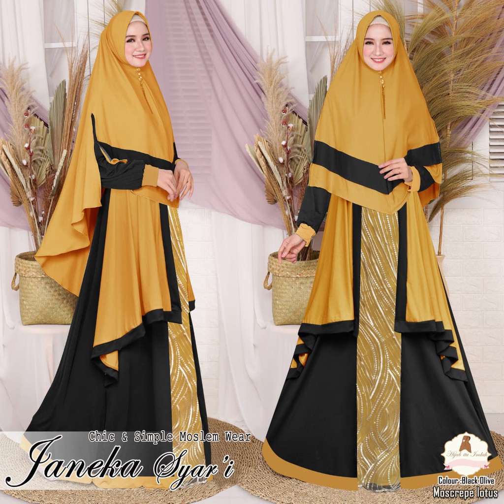 ORIGINAL GAMIS SYARI JANEKA BORDIR-3D / HIJAB ITU INDAH MURAH