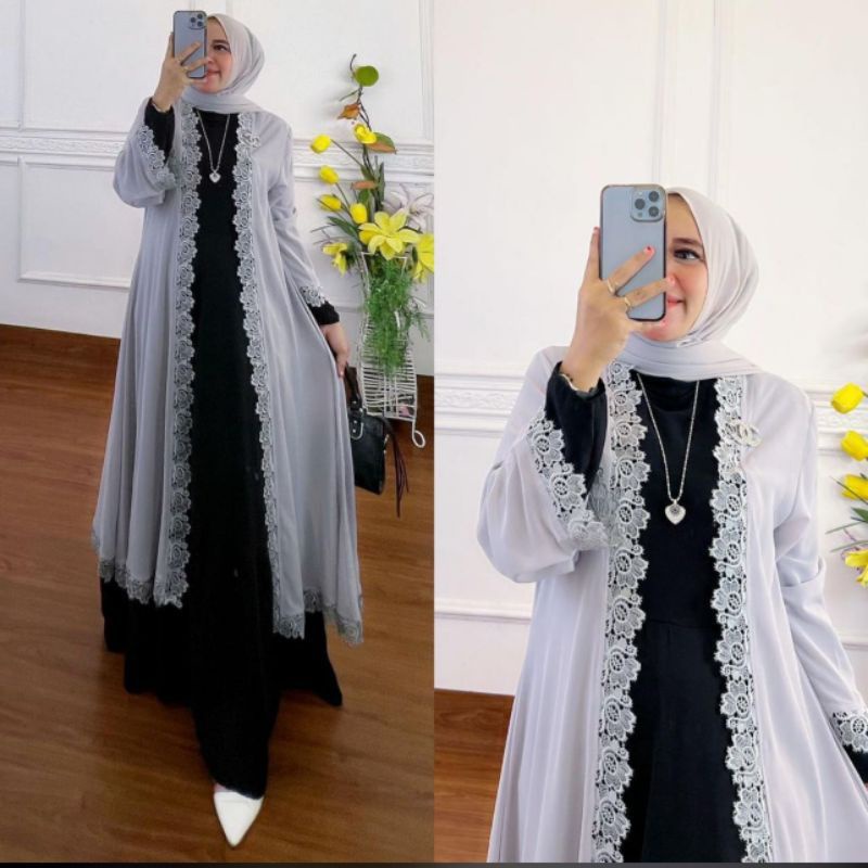 Gamis 2in1 Naura Drsss | REALPICT COD