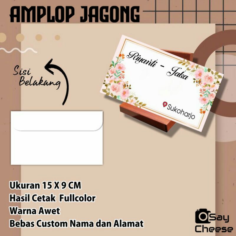 

100 Biji Amplop Jagong/Kondangan || Boleh 2 Nama Beda Desain