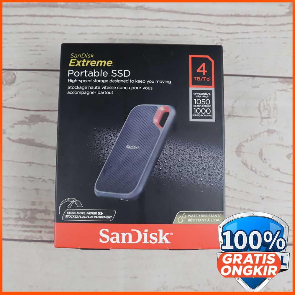 SSD SanDisk Extreme Portable V2 USB Type C 3.2 - SDSSDE61 4Tb
