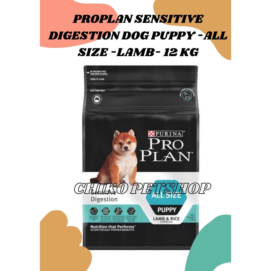 PRO PLAN SENSITIVE DIGESTION PUPPY all size (LAMB) 12Kg | PROPLAN LAMB 12 Kg