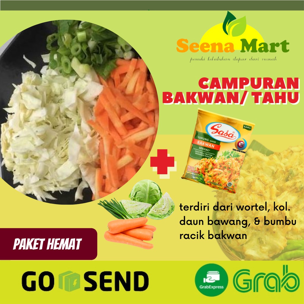 

Paket Masak Adonan Bakwan Isian Tahu Sayuran Segar Wortel Kol Campuran Gorengan