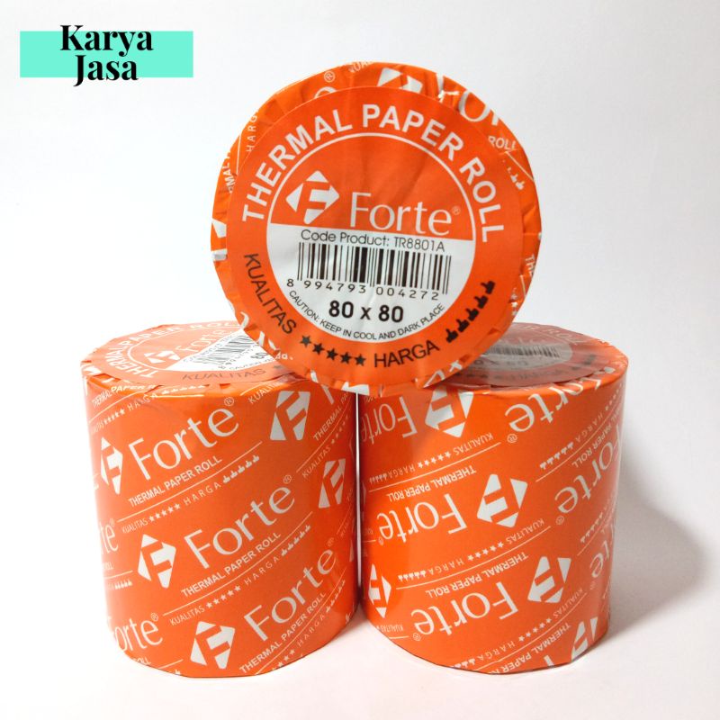 

Forte Thermal Paper Ukuran 80x80mm | Kertas Kasir Thermal Bluetooth | Grosir ATK Medan Murah