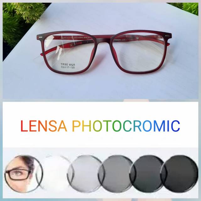 Paket frame+lensa.. Frame kacamata TR90 8025
