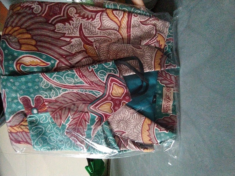 Kemeja Batik Pria Premium Lengan Panjang Slim Fit Aluna Baju Batik Cowok Batik Solo Modern Bap009