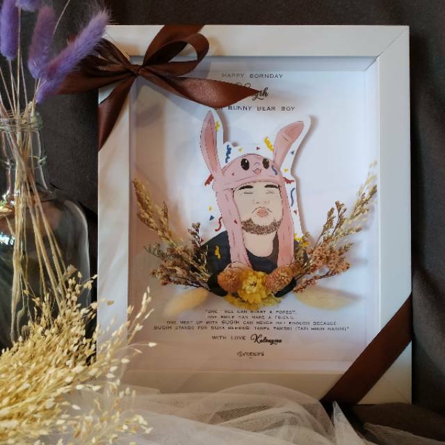 Dried Flower Frame Illustration/ Garden Frame Illustration