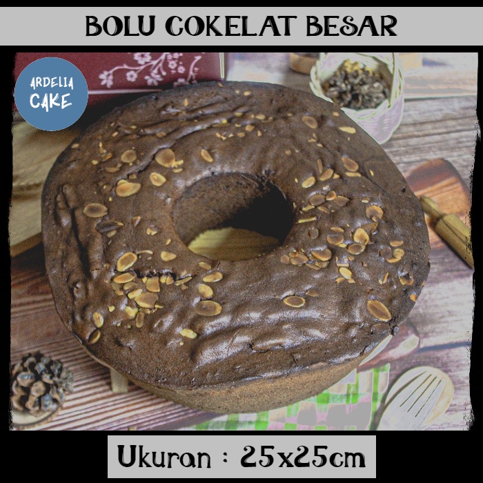 

Bolu Cokelat Besar 25x25cm / Chocolate Cake PREMIUM / Bolu Lembut
