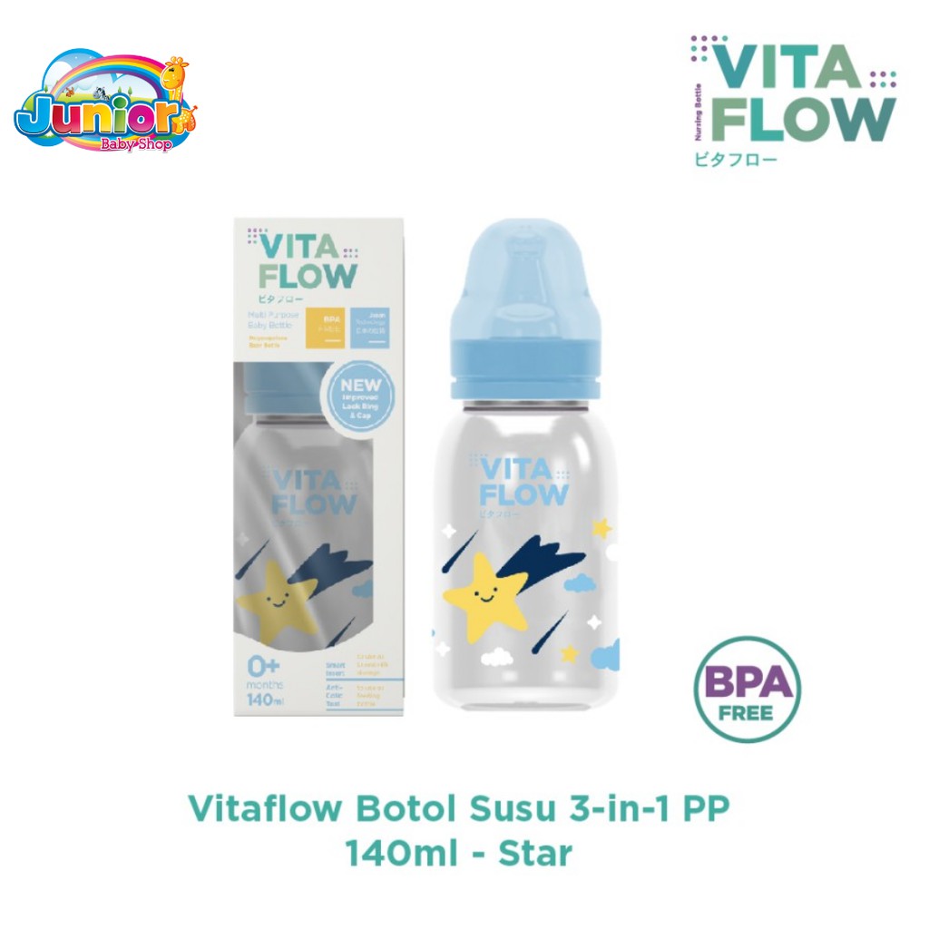 Vitaflow Breastmilk Bottle 140ml Sky Series - Botol Asi