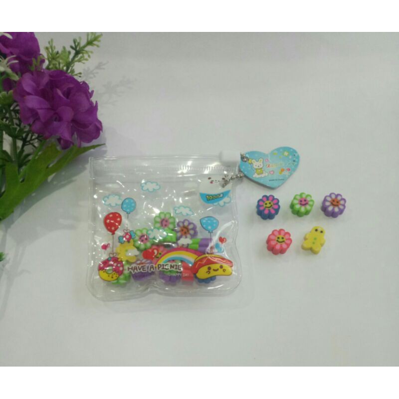 

[AKT.Shop25] Penghapus lucu warna-warni⁣isi 20pcs