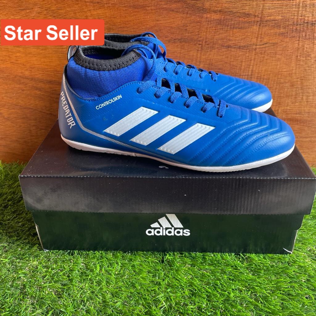 Sepatu Futsal Adidas Predator controlskin biru sport gerigi ori vietnam kaoskaki reborn turf