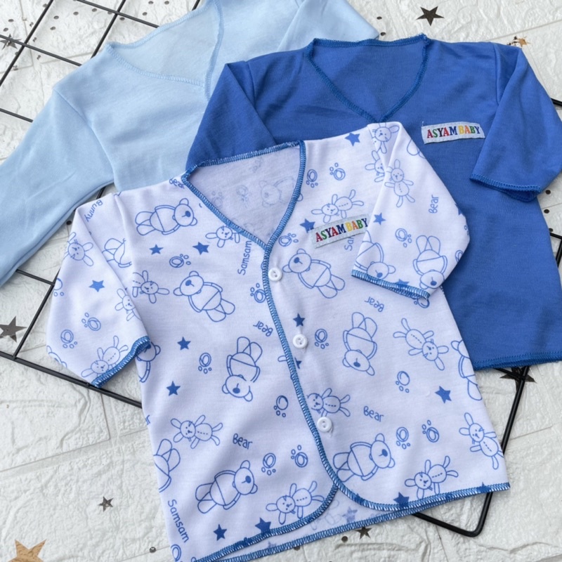 3 PCS Baju Bayi Lengan Panjang Baju Bayi Baru Lahir Baju Bayi Newborn Baju Bayi Cewek Baju Bayi Cowok Hampers Bayi Gift Lahiran Bayi SNI DNW BABY