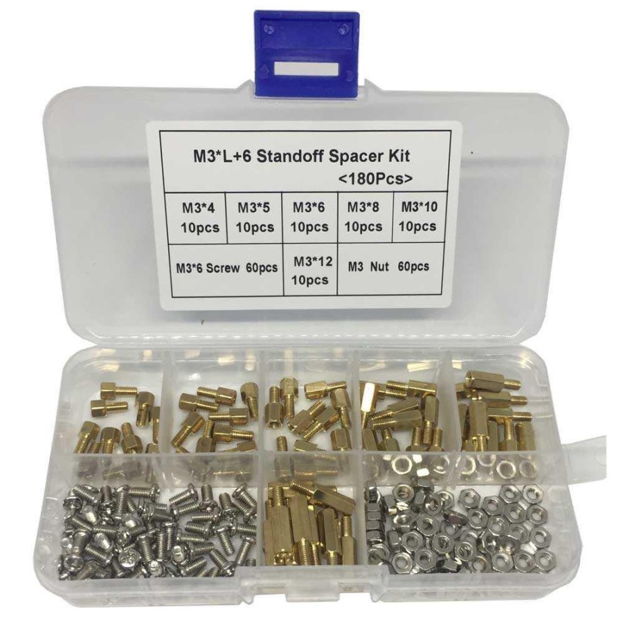 Set Stand-off Spacer Kit M3xL+6 180 PCS - Golden