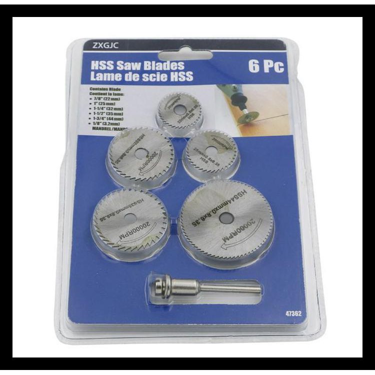 5 PCS MATA BOR HSS GERGAJI POTONG SAW MANDREL CUTTING DISC PEMOTONG