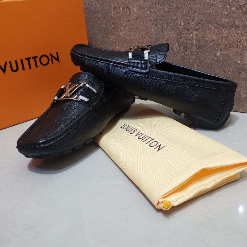 lv slip on pria mirror vip shoes men cowok sepatu lou is vuitton loafer