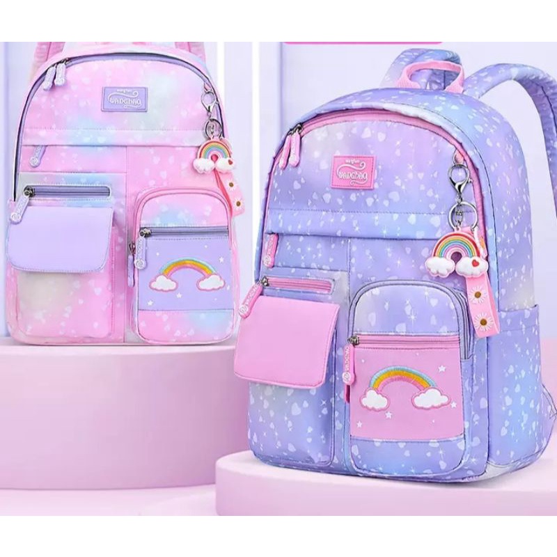 NEW ARRIVAL TAS ORNATE HONGCHEN GRADASI ORIGINAL IMPORT BONUS GANTUNGAN LUCU DAN RAINCOVER/TAS SEKOLAH SD/TAS ANTI AIR/TAS IMPORT ANAK CEWE SD SMA/TAS RANSEL SEKOLAH ANAK/TAS IMPORT KOREA/TAS IMPORT ANAK PEREMPUAN SD SMP/TAS ANAK SD SMP IMPORT/TAS SEKOLAH