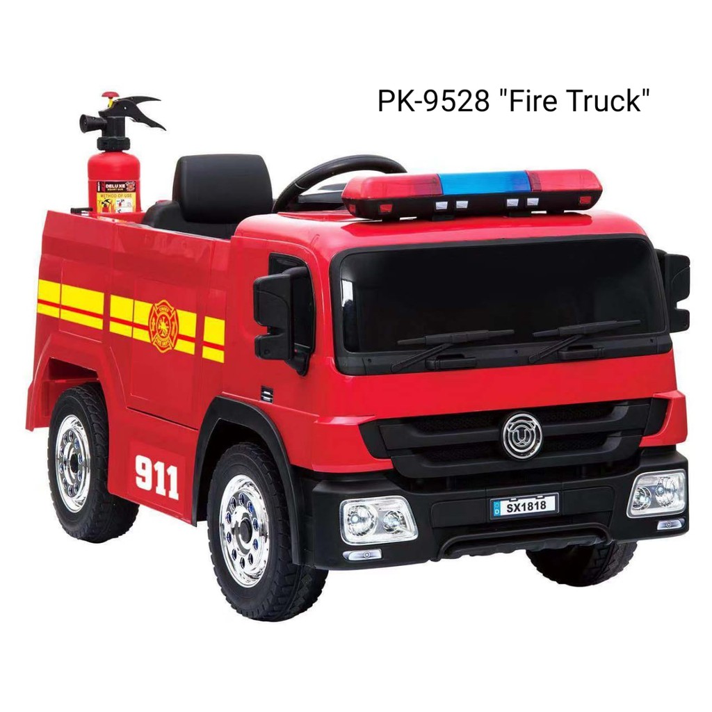 Mainan Anak Mobil Aki Pliko Fire Truck PK 9528 Pemadam Kebakaran
