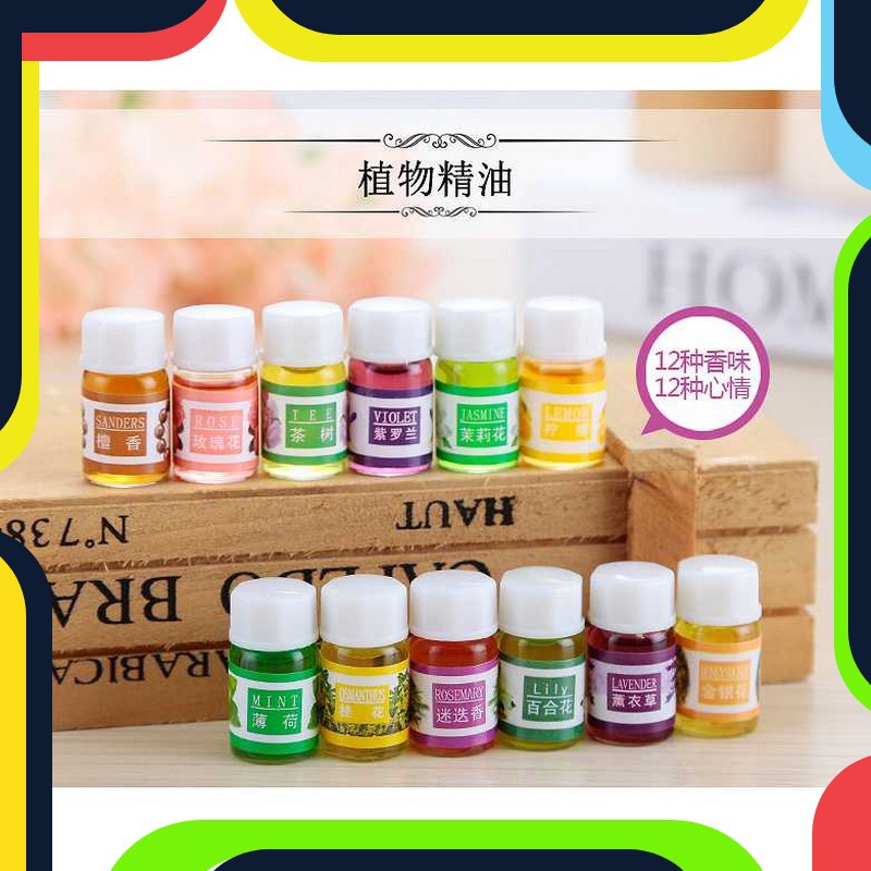 Bayar Ditempat Pure Aroma Essential Fragrance Oil Aromatherapy 12 in 1 3ml - D23860