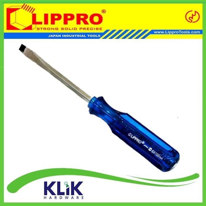 LIPPRO Obeng Ketok 4 Inch x 6 mm Pilih Plus Minus