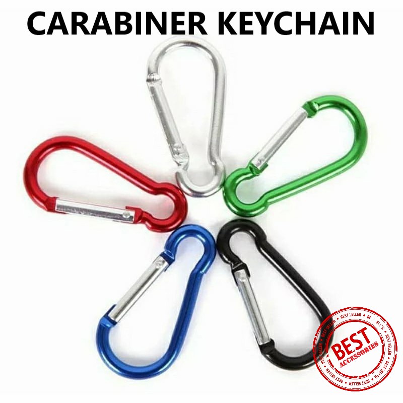 CARABINER Gantungan Kunci Karabiner Alumunium Hiking Camping