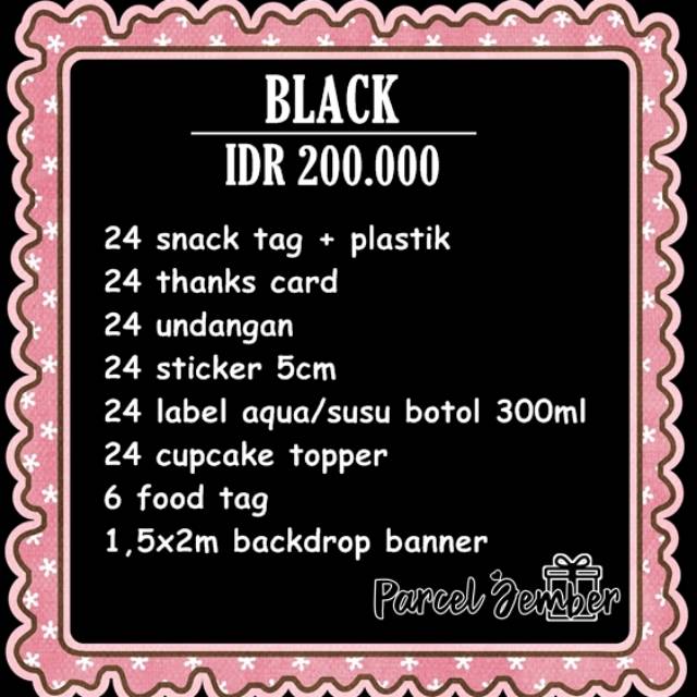 Paket Ulang Tahun Jember Printing Dessert Table Backdrop Banner Murah Cupcake Topper