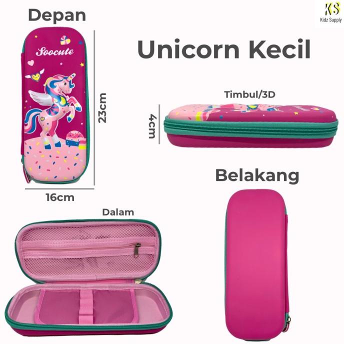 

Promo Awal tahun Kotak Tempat pensil BT21 anak perempuan hardcase 3D Frozen Unicorn Promo Awal tahun