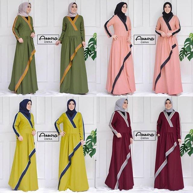Gamis omna dress original by annora terbaru