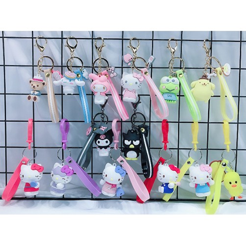 DEJI -  Gantungan Tas Boneka Kartun / Hello Kitty / Gantungan Aksesoris Tas / Boneka