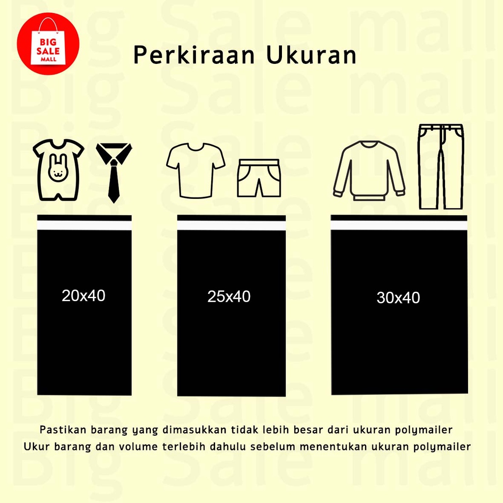 Pinus Polymailer Ekonomis 16/17/20/25/30/35  isi 100pcs Plastik Packing Online Shop Packing Perekat lem
