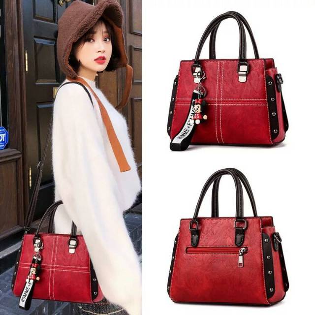 BQ 2179 RISCE TAS SELEMPANG KULIT IMPORT WANITA CEWEK PEREMPUAN BATAM LT 1495 / GI-B 1108 EL 443